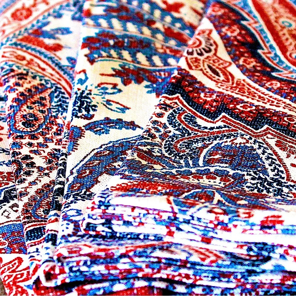 RALPH LAUREN LAVEEN PAISLEY/RED SET OF 4 NAPKINS NWT COTTON 20 BY 20